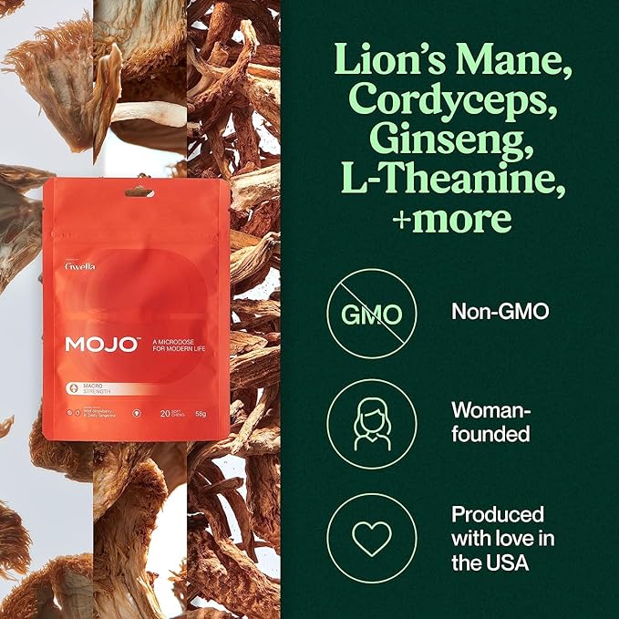 Gwella Focus Gummies with Lion’s Mane, Panax Ginseng, Ginger Root, Cordyceps, SAM-e, and Nootropics, Energy and Focus Supplement, Vegan, Strawberry Tangerine (20 Count - Pack of 3)