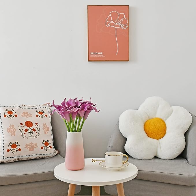 Mandy's PU Light Purple Calla Lily Artificial Flowers 20 Stems 13.5in Faux Realistic Centerpiece DIY Bridal Bouquet Home Décor