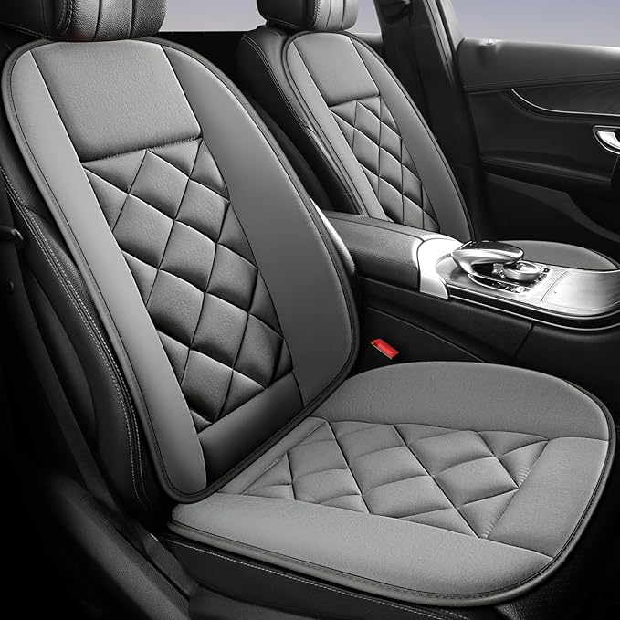 Chezope Car Seat Cushions Lumbar Support Pillows with Comfort Memory Foam Design Washable and Adjustable for Drivers and Office Use (Grey)