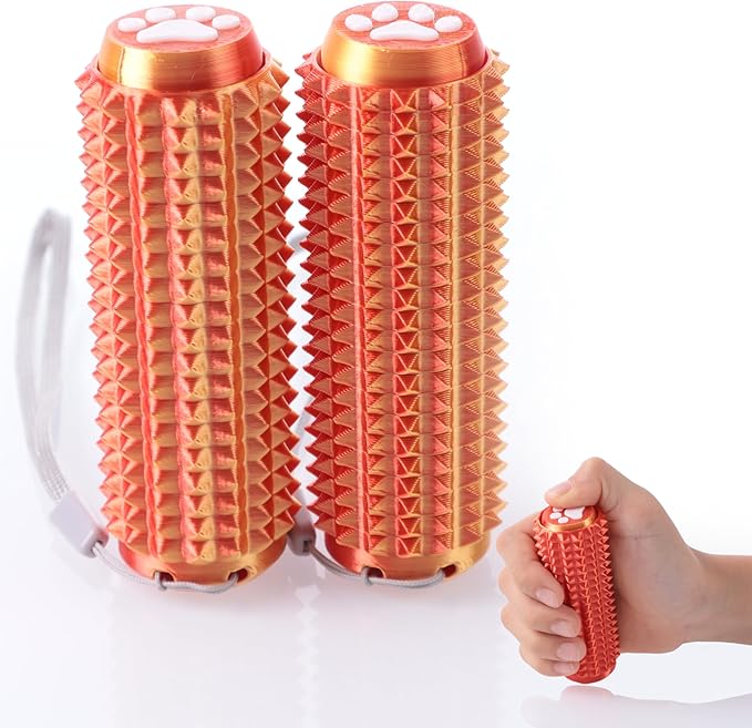 2PCS Little Ouchies Fidget with Cat Dog Paw Button, Sensory Pain Stim Fidget Toys for Adults & Teens, Anxiety and Stress Relief Items, Spiky Grippy Stim Tool, Portable ADHD Autism Fidget Clicker