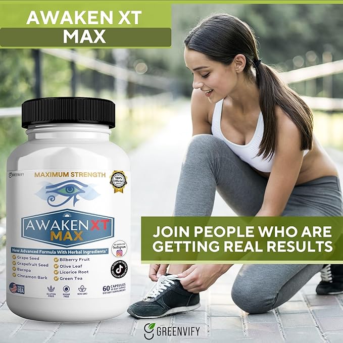 Awaken XT Max Nootropic Supplement, 60 Capsules, with Vitamins & Herbal Blend, 30 Day Supply (5)