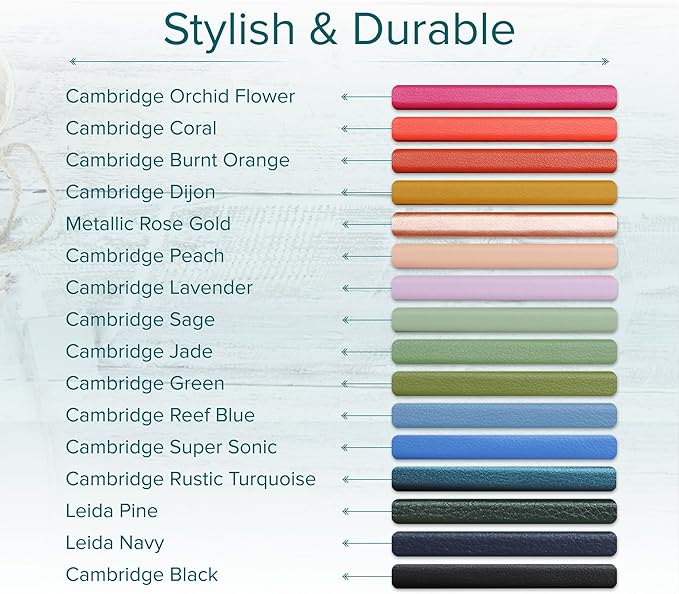 Harbor Large Weekly Monthly Planner 2025 - Calendar Planner and Notebook, Durable Faux Leather, 192 Pages, Softcover & Book Bound - Cambridge Orchid Flower - 9.75 x 7.5 "