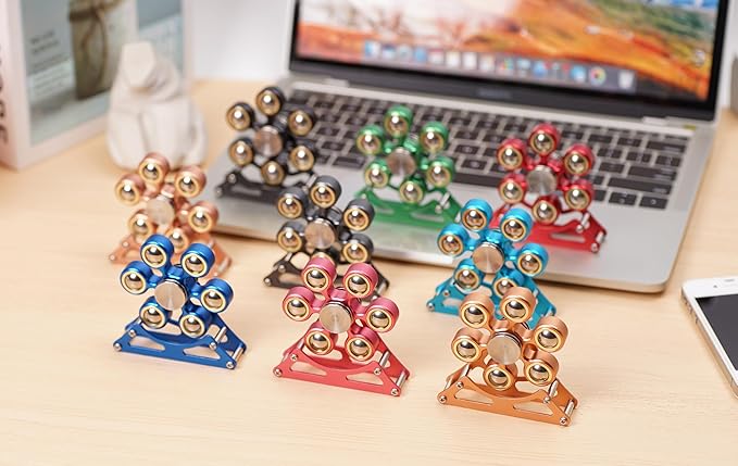 Desk Toys for Fidget Ferris-Wheel Spinner: 4mins Metal Cool-Gadgets Kinetic-Toy, Cool-Stuff for Kid Children Teen Adult EDC-Toy, ADHD Tools Stress Relief for Office Home School Men Woman Christmas