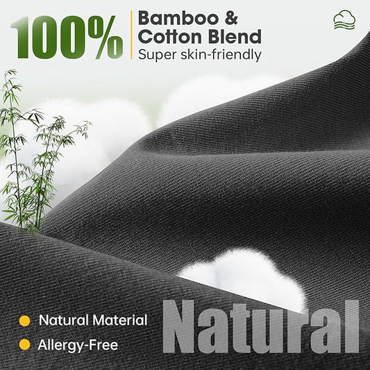 Sleep Headphones with Bluetooth 5.4 Sleep Mask, Bamboo Cotton Music Wireless Bluetooth Eye Mask for Sleeping, Earphones HD Speaker Microphone for Travel, Gifts for Men Women, Black