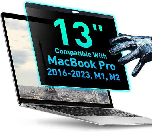 Magnetic Privacy Screen Compatible with MacBook Pro 13" 2016, 2017, 2018, 2019, 2020, 2021, 2022, 2023, M1, M2 Anti-Blue Light Laptop Screen Protector Filter Blue Light Blocking Filter