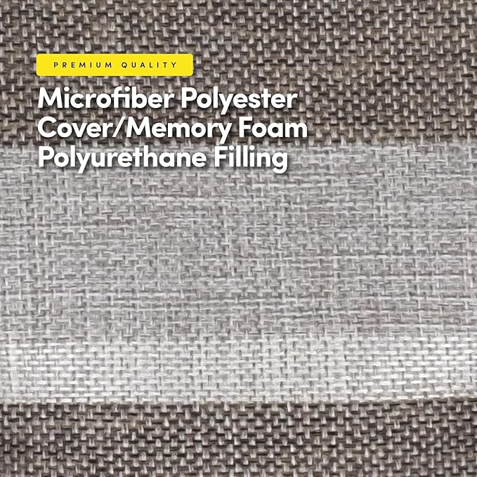 Sweet Home Collection Chair Cushion Memory Foam Pads Tufted Slip Non Skid Rubber Back U-Shaped 17" x 16" Seat Cover, 12 Count (Pack of 1), Bradford Silver/Brown