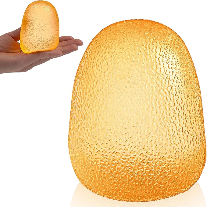 GummiFlex Mega Sensory Stress Toy – High-Density Gel-Filled, Slow-Rising, Textured Fidget Toy for Stress & Anxiety Relief, Hand Workout – ADHD, Autism, Office & Students – 3.5", 1Pc, Yellow