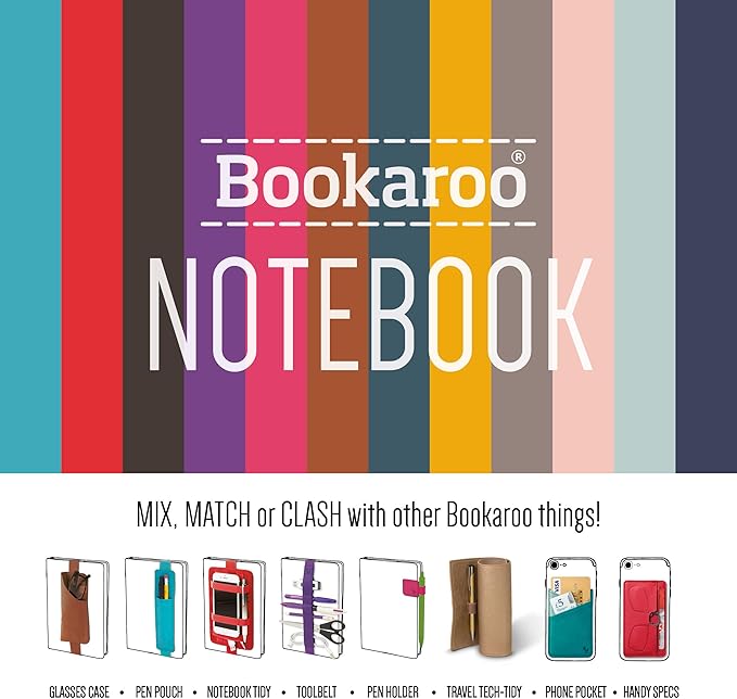 IF Bookaroo Notebook A5, Journal - Navy, Classic Ruled Notebook, Hard Cover with Soft PU, (A5) 21.5 x 13.5cm, 192 Pages