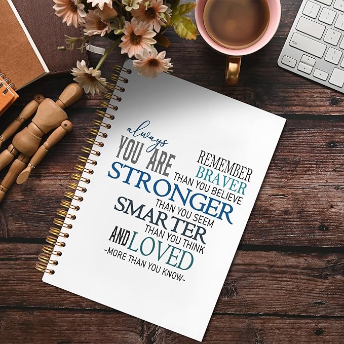 Inspirational Spiral Notebook 5.5x8.3, Believe Sign You Are Enough Motivational Journal for Women, Inspirational Encouragement Gifts for Women, Congratulations Gifts Notebook for Note Taking