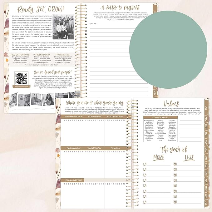 bloom daily planners 2025-2026 Academic Year Pocket Planner (July 2025 - July 2026) - 4” x 6” MINI Weekly Monthly Agenda Organizer & Calendar Book - Butterfly Garden