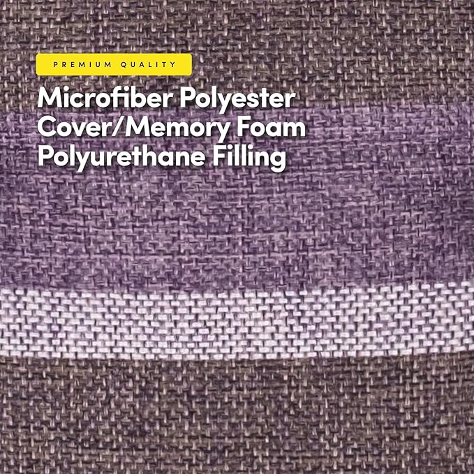 Sweet Home Collection Chair Cushion Memory Foam Pads Tufted Slip Non Skid Rubber Back U-Shaped 17" x 16" Seat Cover, 2 Count (Pack of 1), Bradford Purple