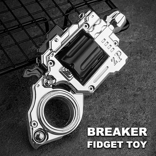 SKEDC Fidget Toys Adults, Alloy Fidget Slider Fidget Clicker Fidget Spinner, EDC Laucher Toy ADHD Tools Executive Desk Toy for Keep Focus & Relief Stress, Cool Gadgets for Men (Silver)