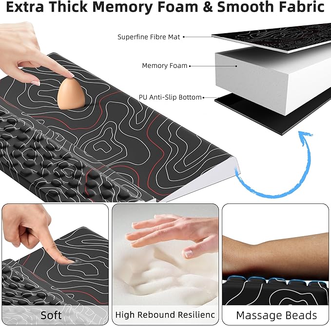 Ospelelf Tilt Keyboard Stand with Wrist Rest, Comfy Ergonomic Keyboard Riser Holder for Office Home