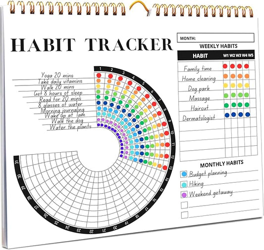 Lamare Habit Tracker Calendar – Premium Daily Habit Tracker Journal and Goal Board, Workout Motivation & Productivity Tool