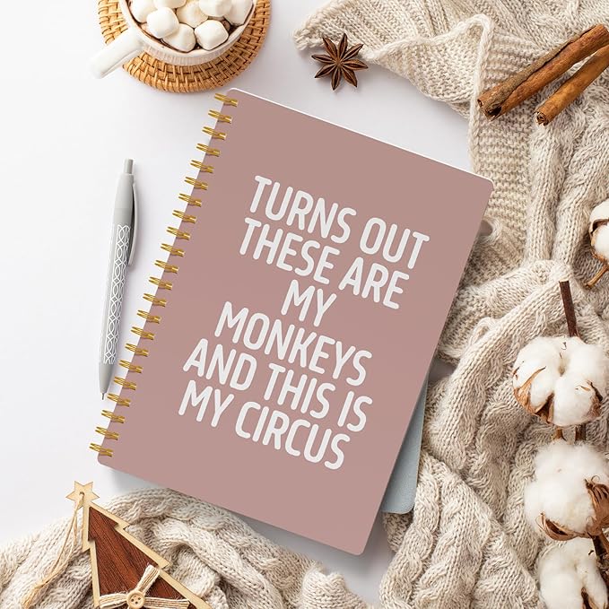 EKGJW Funny Notebooks for Work,Flesh Pink Aesthetic Journal, Funny Boss Day Gifts, Boss Gifts for Men Women, Funny Gifts for Boss, Boss Office Decor, Spiral Notebook 5.5x8.3 Inch