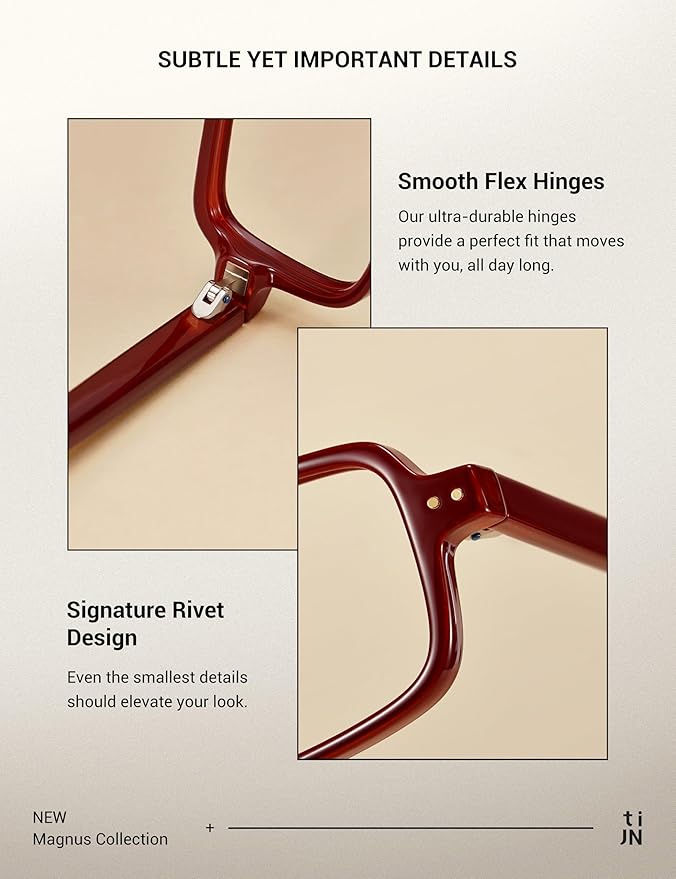 TIJN Olisa Blue Light Blocking Glasses for Women Men,Oval Glasses Frame Bluelight Glasses for Gaming/Computer/Screen