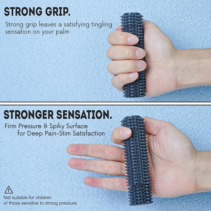 Fidget Roller Adults Teens Sensory Little Stim Gadget for Anxiety Relief Mild Ouchie,Desk Focus Tool Portable Hand Spinner Gifts Idea White Elephant Stocking Christmas(Shimmer Black,Compact Fit)