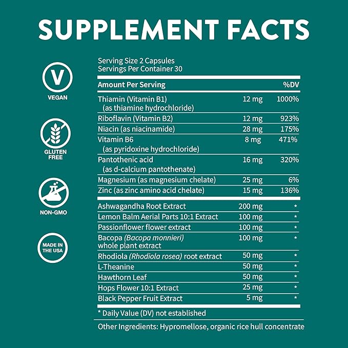 WellPath Zen Stress Relief Supplement + Mood Support (180 ct) | Calm, Stress & Energy Aid | Ashwagandha Root, Rhodiola Rosea, L-Theanine, Lemon Balm | Herbal Capsules
