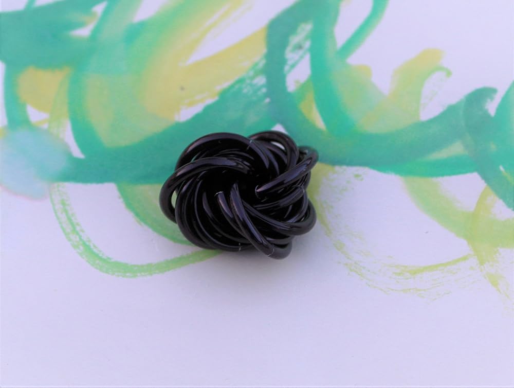 Möbii Fidget Ball (Solid Color): Quiet Mobius ADHD Anxiety Stim Stress Relief Toy Tool for Home Travel Office or Desk (Small, Full, Onyx)