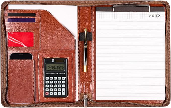 Men Leather Portfolio Women, Personalized Padfolio for Employee, Thank You Colleague Portfolio, Thank You Employee, Padfolio for Work Organization Thank You Colleagues, Christmas Thank You Gift Staff
