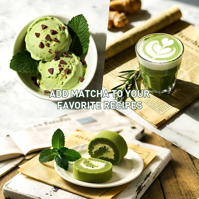 Organic Ceremonial Grade Matcha Powder：Superfood Vegan Supplement On-The-Go Green Tea Plant Based Digestive Enzymes & Energy Support with Akkermansia Probiotic Supports Radiant Skin 30 Stick Packs