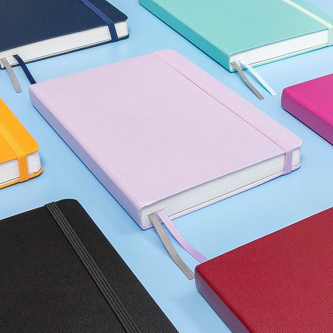 PAPERAGE Lined Journal Notebook, (Yellow), 252 Pages, Medium 5.6 in x 8 in - 100 GSM Thick Paper – Hardcover Journaling Notebook for Work, School & Note Taking