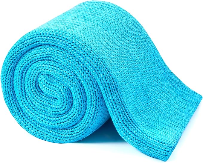 L'AGRATY Knitted Weighted Blanket - 60"x80" 15lbs Cooling Chunky Knit Heavy Blanket for Adults Braided Crochet Throw Thick Cable Yarn Knit Decorative Blanket No Beads Evenly Weighted Machine Washable