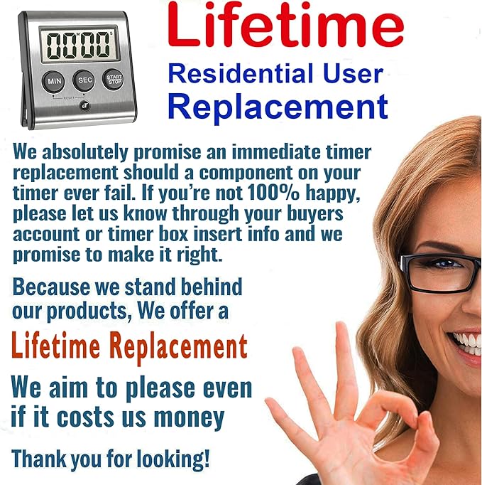 Elegant Digital Kitchen Timer, Stainless Steel Model eT-23, Super Strong Magnetic Back, Loud Alarm, Large Display, Auto Memory, Auto Shut-Off by eTradewinds