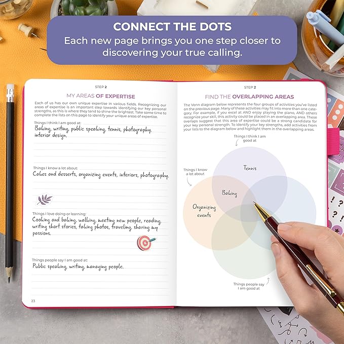 Clever Fox Purpose Seeker Journal – Guided Manifestation & Life Reflection Planner for Daily Self-Exploration, Goal-Setting & Gratitude (Fuchsia)