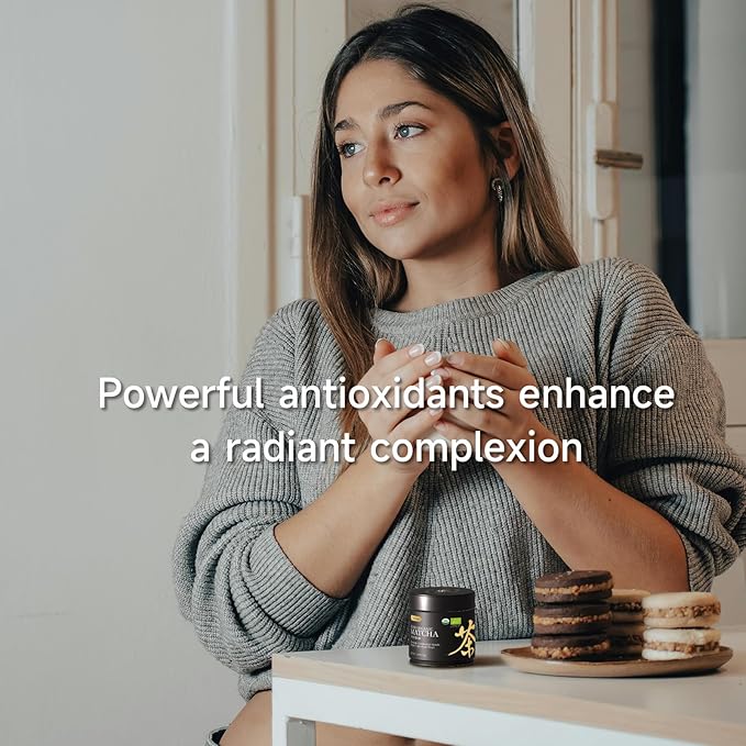 Chaism Ceremonial Grade Matcha Green Tea Powder - Single Origin Premium First Harvest USDA Organic, 1.06oz Tin