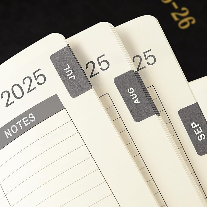 2025-2026 Planner - Academic Planner 2025-2026, Leather Weekly Monthly, Jul.2025 - Jun.2026, 9" x 11", Inner Pocket + Bookmarks+ Leather Hardcover