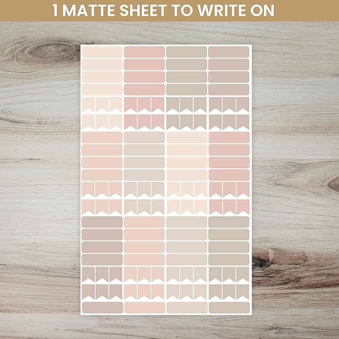 bloom daily planners Muted Neutrals Calendar Essentials Planner Stickers - 8 Sheets, 1629 Stickers Per Pack! - Color Coordinating Monthly Headings, Dates, Icons, Etc. - Aesthetic Boho