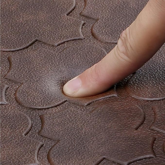 WISELIFE Kitchen Mat Cushioned Anti Fatigue Floor Mat,17.3"x60", Thick Non Slip Waterproof Kitchen Rugs and Mats, Standing Mat for Floor,Home,Office,Desk,Sink, Brown