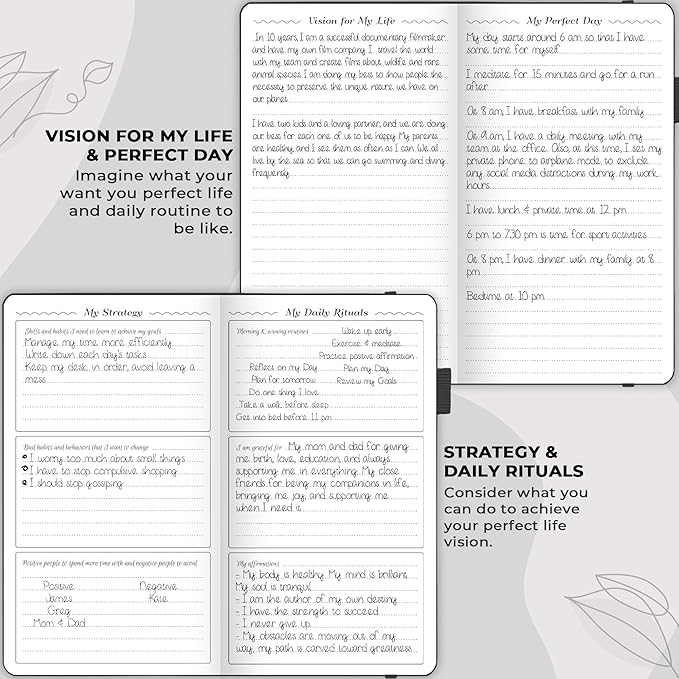 GoGirl Planner and Organizer for Women – Pocket Weekly Planner, Goals Journal & Agenda for Time Management & Productivity. Undated (Black)