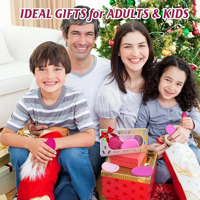 Fidget Toys Sensory Stones for Kids and Adults,6 PCS Texture Worry Stone for Anxiety Autism Teen Calm Down & ADHD Stress Relief,Quiet Fidgets for Classroom Small Prizes Gifts for Travel Toy