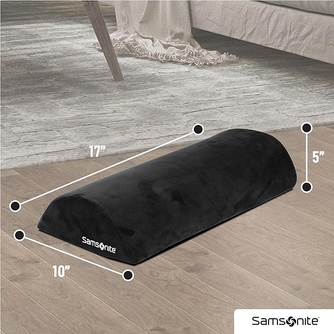 Samsonite Foot Rest for Under Desk at Work – Ergonomic Foot Stool for Couch – Versatile Under Desk Footrest for Office & Home, Foot Support Underdesk