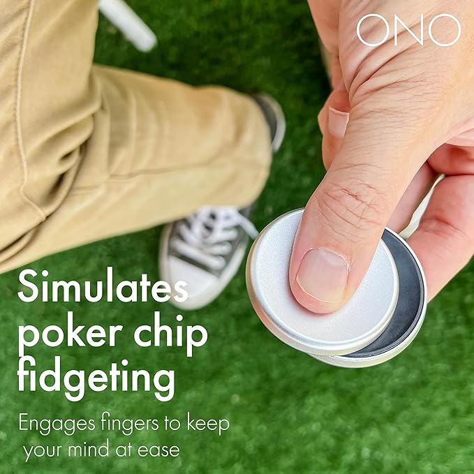 ONO Slider - Handheld Fidget Toy for Adults | Help Relieve Stress, Anxiety, Tension | Promotes Focus, Clarity | Compact, Portable Design (Grey - Aluminum)