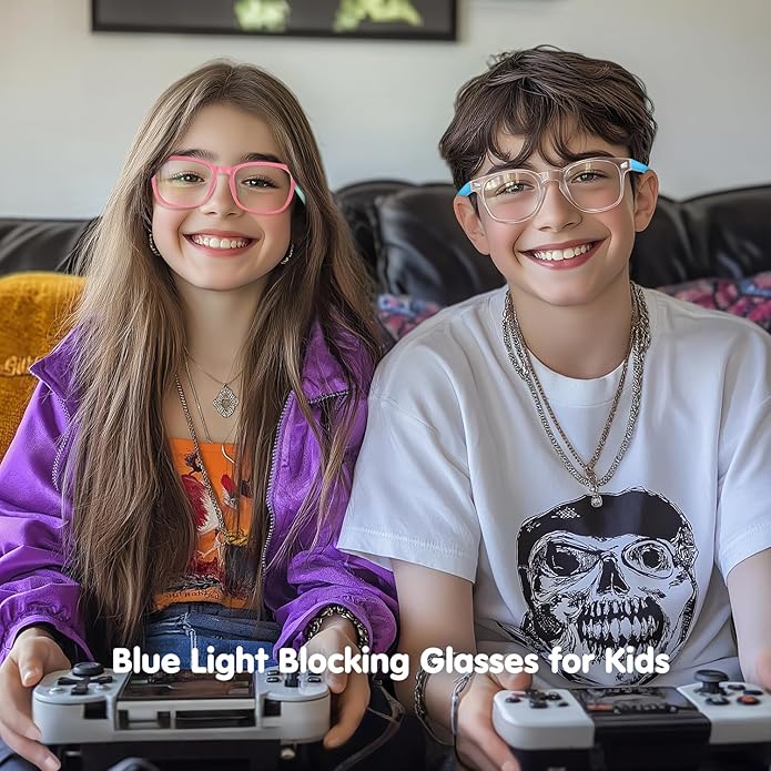 CHEERS DEVICES Blue Light Blocking Glasses for Kids Boys Girls Teens - Computer Glasses with Unbreakable Frame and Anti-Glare
