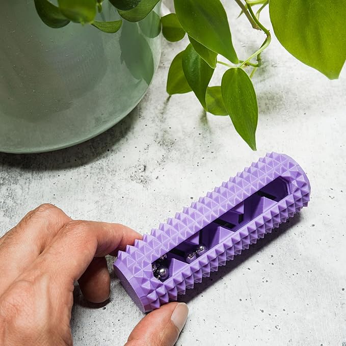 ZenStick – Spikey Sensory Fidget Toy with Steel Balls for Anxiety Relief, Focus, Stress Reduction & Mindful Stimulation (Purple)