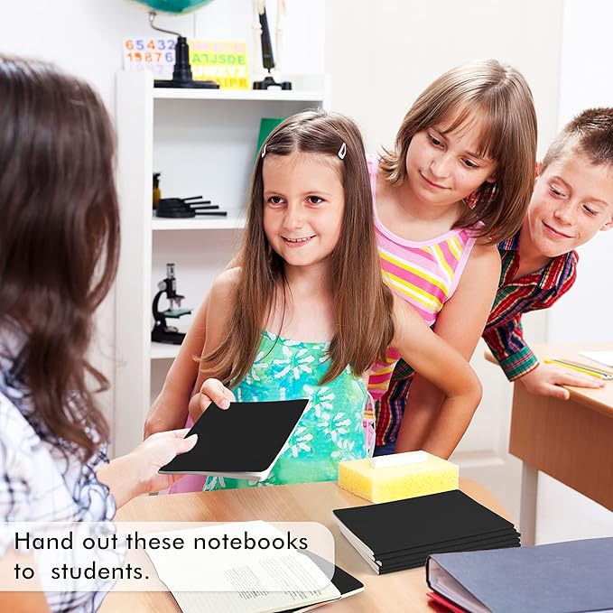 feela 16 Pack Soft Cover Journal Bulk, Lined Notebooks College Ruled for Work for Women Girl Writing, Blank Travel Journal Note Taking Notebook School Business Supplies, 8.2” x 5.5”, A5, Black