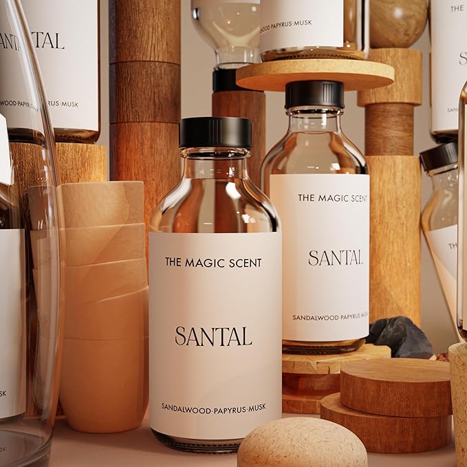 Santal Fragrance Oil - Diffuser Oil Scent - Santal Aroma Diffuser Oils - Luxury Scents for Home - Sandalwood Oil - 8.5 fl oz, 250 mL