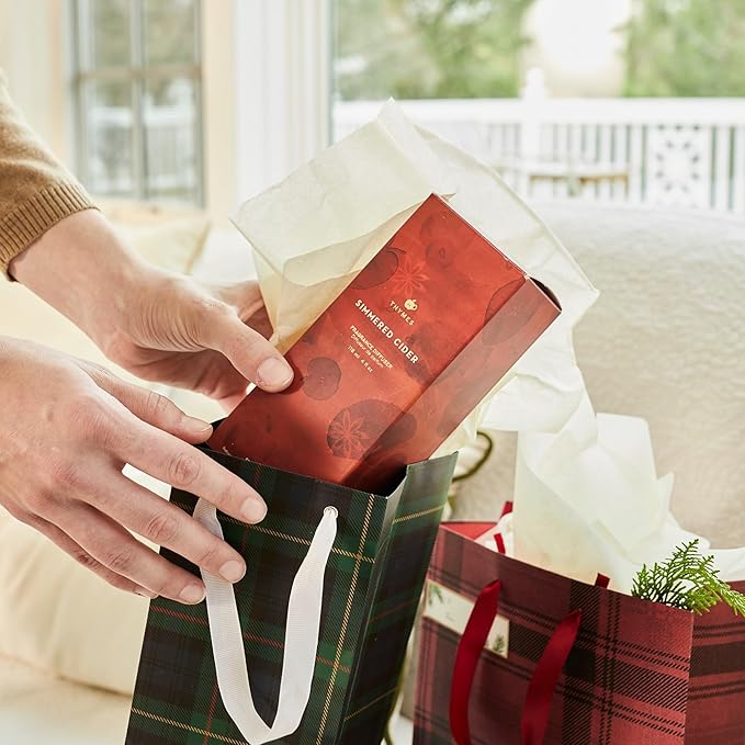 Thymes Petite Oil Reed Diffuser Set – Includes Reed Diffuser Sticks, Fragrance Oil, & Glass Bottle – Luxury Home Decor – Fall Decor – Fall Scents – Rose Gold (Simmered Cider, 4 fl oz)