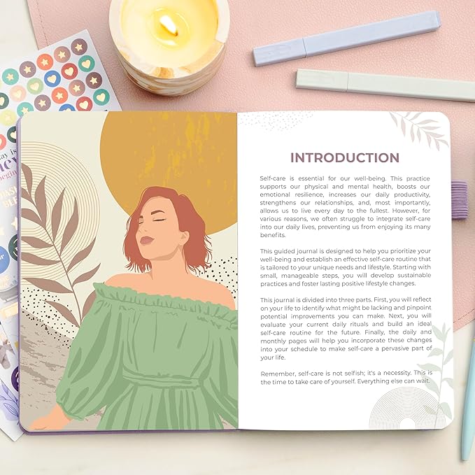 Clever Fox Self-Care Journal Premium – Daily Gratitude & Mental Health Notebook for Women – Reflection & Personal Development Journal (Lavender)