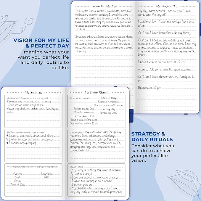 GoGirl Planner and Organizer for Women – Pocket Weekly Planner, Goals Journal & Agenda for Time Management & Productivity. Undated (Royal Blue)