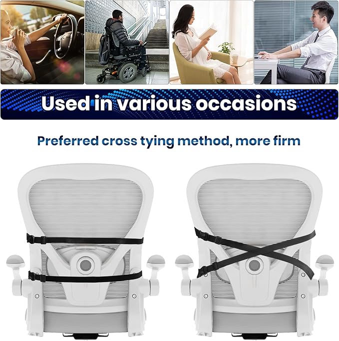 Lumbar Pillow for Chair Office Chair Back Support, Upper or Lower Back Cushion for Office Chair Gaming Chair Memory Foam with Breathable 3D Mesh Cover, Ergonomic Back Rest