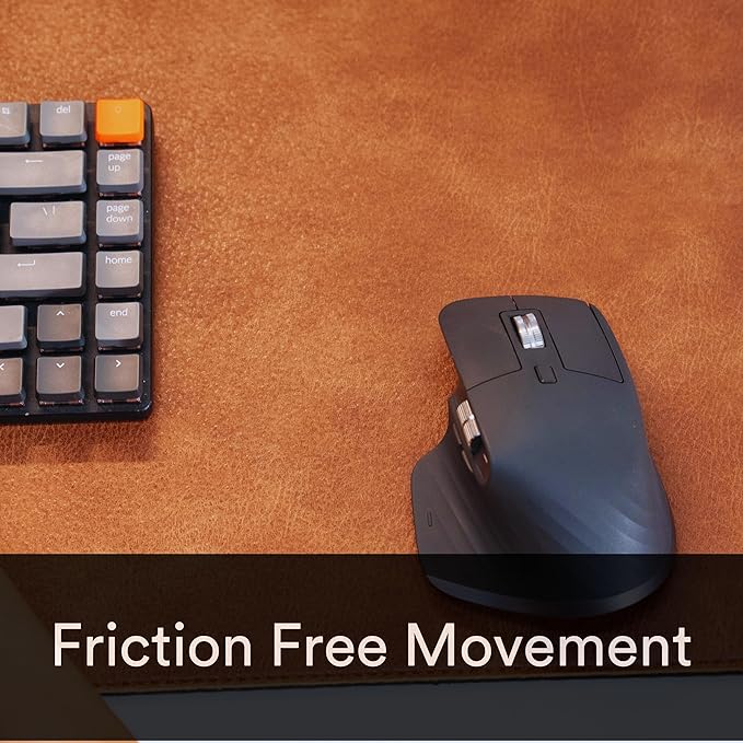 Premium Distressed Faux Vegan Leather Desk Mat | Multifunctional Desk Pad for Home Office | (Brown/Tan, 12" x 36")