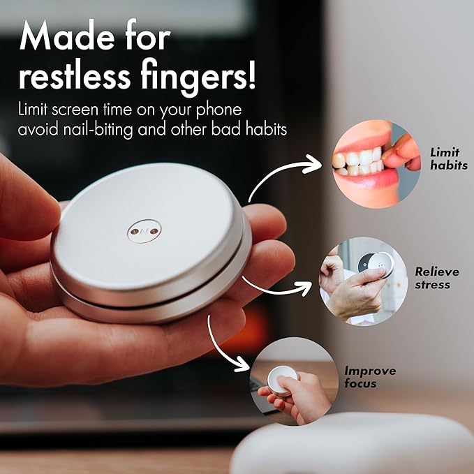 ONO Slider - Handheld Fidget Toy for Adults | Help Relieve Stress, Anxiety, Tension | Promotes Focus, Clarity | Compact, Portable Design (Grey - Aluminum)