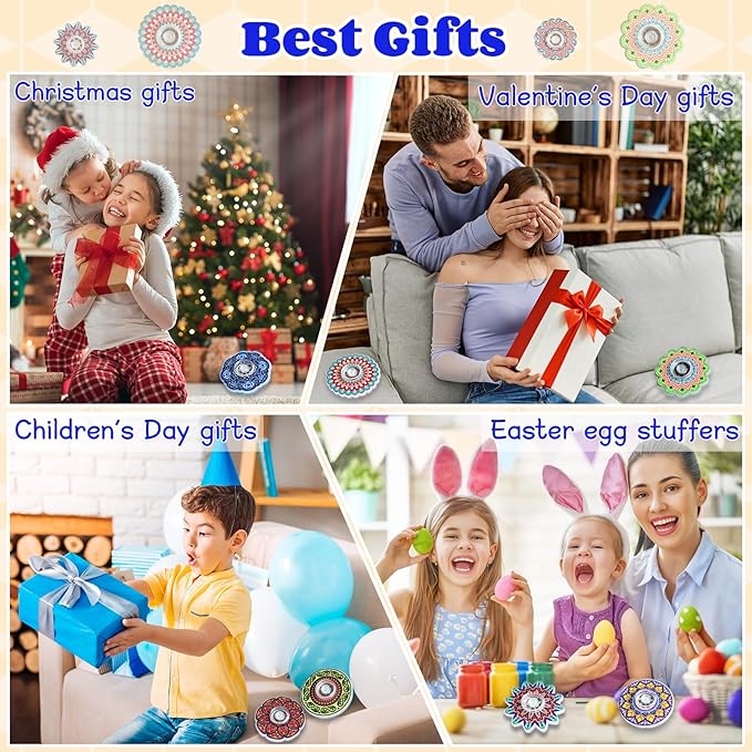 40pcs Funny Mini Fidget Spinners Fidget Toys Bulk,Return Gifts Party Favors Supplies Goodie Bags Stuffers for Kids Adults, Sensory Toys for Boys Girls Stress Relief,Treasure Box Toy Classroom Prizes