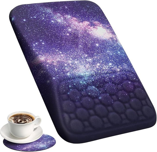 Ospelelf Ergonomic Mouse Pad with Wrist Rest Computer Comfortable Pain Relief Mousepad Wrist Support Bluish Violet
