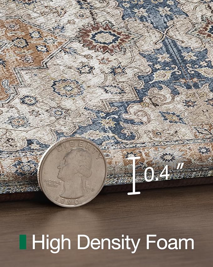 LUMI Kitchen Mat Anti Fatigue Cushioned, Memory Foam Padded Standing Rug Waterproof, Non Slip Comfort Floor Runner for Home, Sink, Laundry, Office, 24"x87", Terracotta